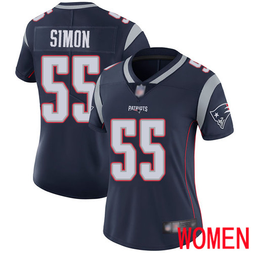New England Patriots Football #55 Vapor Limited Navy Blue Women John Simon Home NFL Jersey->youth nfl jersey->Youth Jersey
